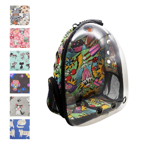 MIZOO ΤΣΑΝΤΑ ΠΛΑΤΗΣ ΜΕΤΑΦΟΡΑΣ ΣΚΥΛΟΥ / ΓΑΤΑΣ ASTRONAUT ΔΙΑΦΟΡΑ ΧΡΩΜΑΤΑ & ΣΧΕΔΙΑ 41X31X24CM